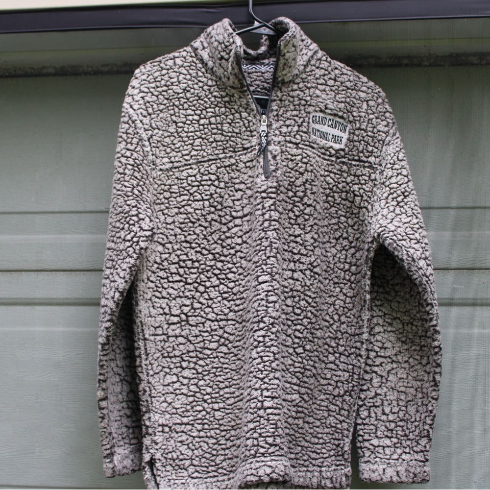 Grand Canyon Medium Gray Sherpa Pullover Sweatshirt